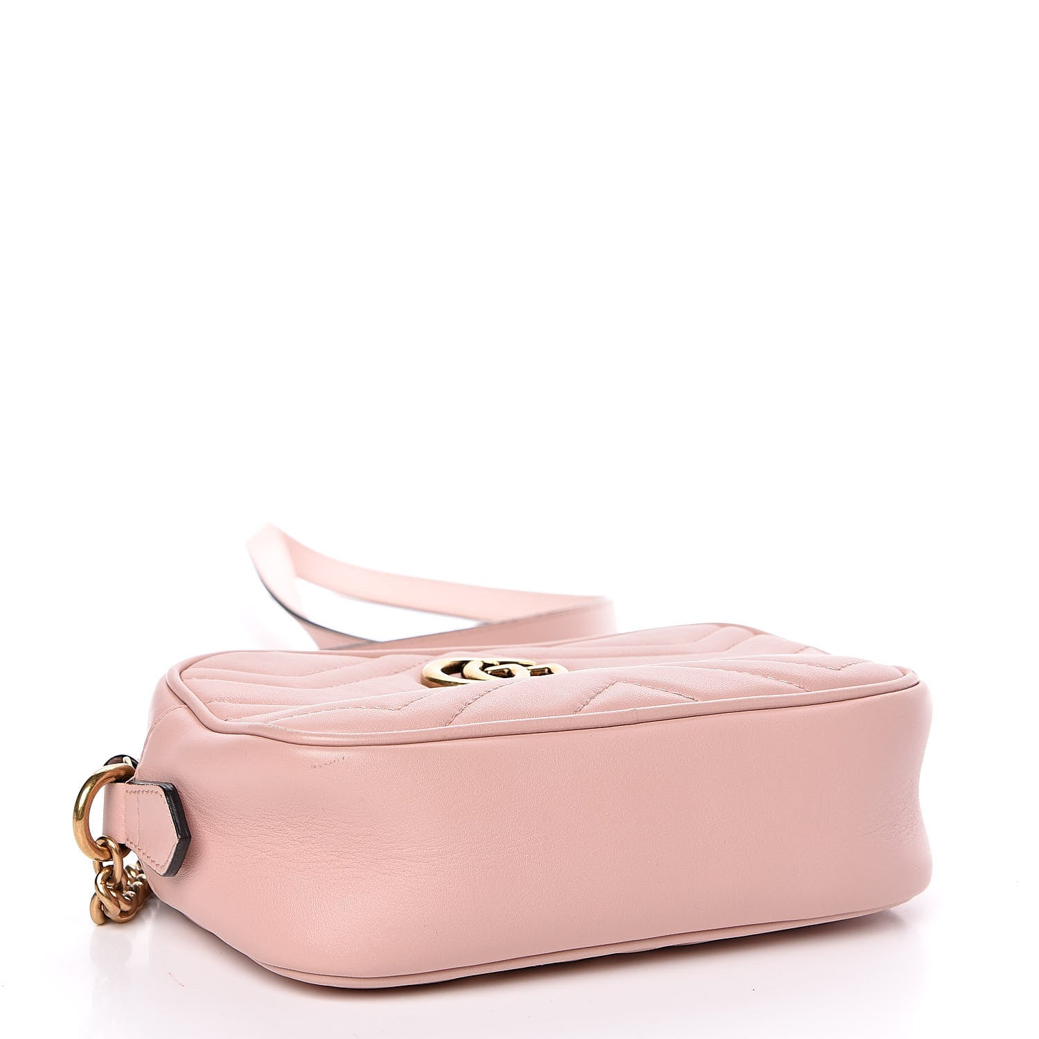 Gucci Calfskin Matelasse Mini GG Marmont Chain Shoulder Bag Perfect Pink 4 of 10