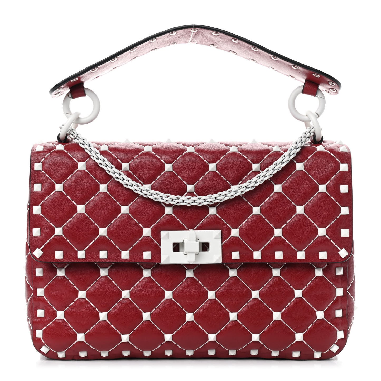 Lambskin Medium Free Rockstud Spike Shoulder Bag Rosso Valentino