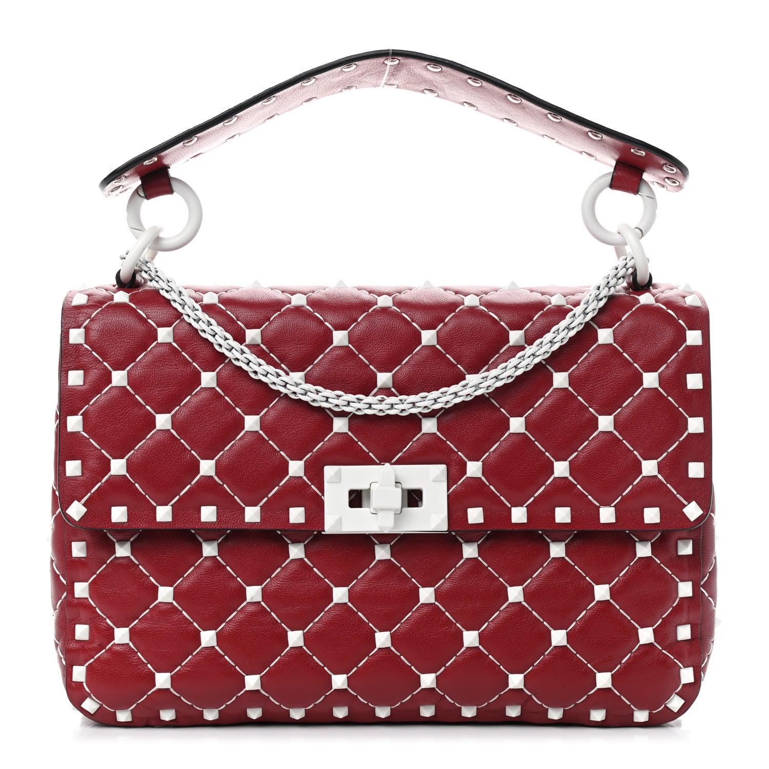 Valentino Garavani Lambskin Medium Free Rockstud Spike Shoulder Bag Rosso Valentino 1 of 8