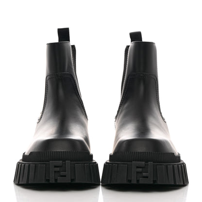 Fendi Calfskin Rubber Mens Fendi Force Chelsea Boots 9 Black 2 of 12