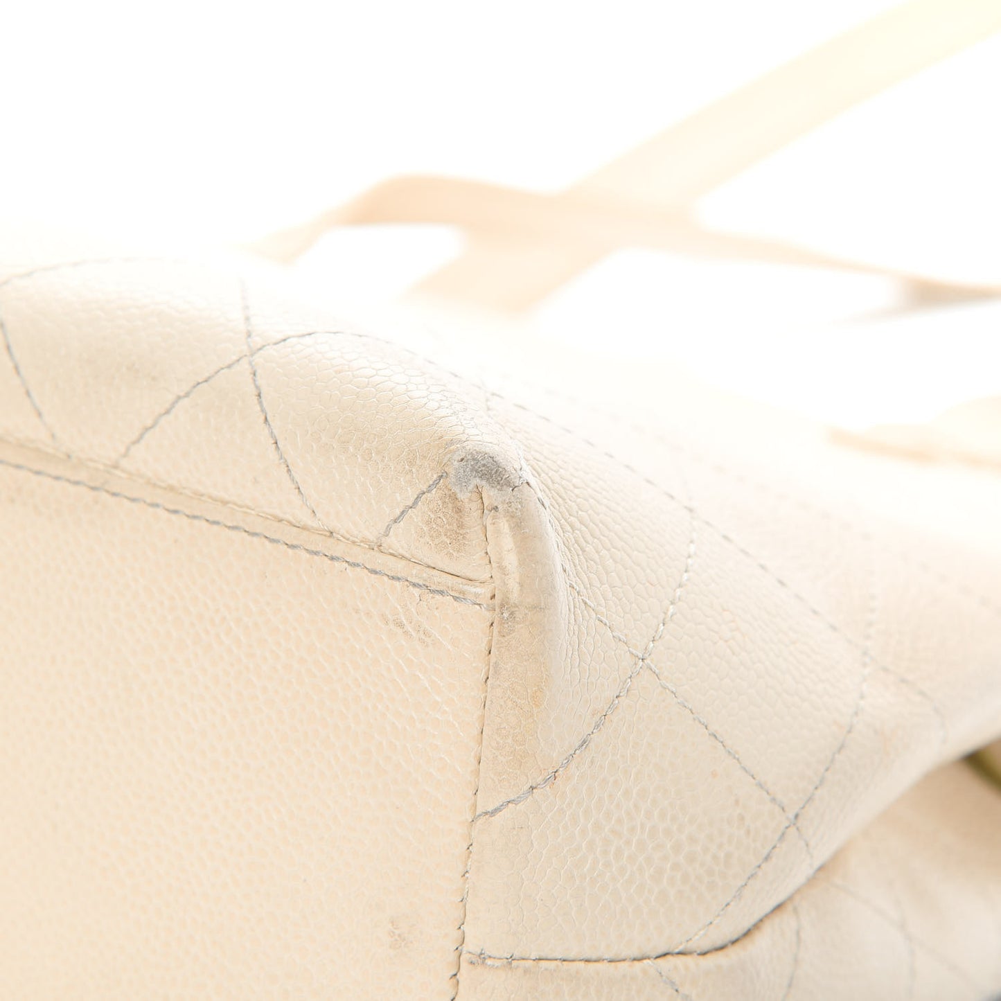 Caviar Stitched Tote Beige
