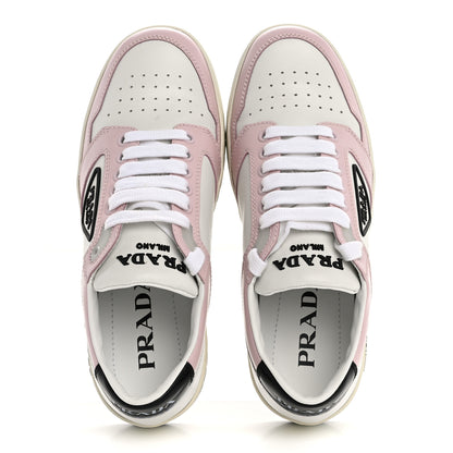 Prada Vitello Sport Spazzolato Rois Rubber Triangle Logo Perforated Womens District Low Top 30mm Sneakers 36 White Alabastro 2 of 16
