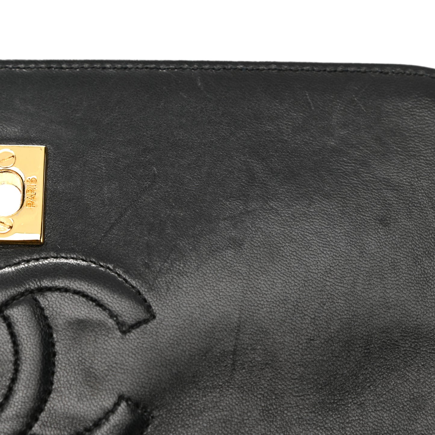 Lambskin Quilted Medium Single Flap Black