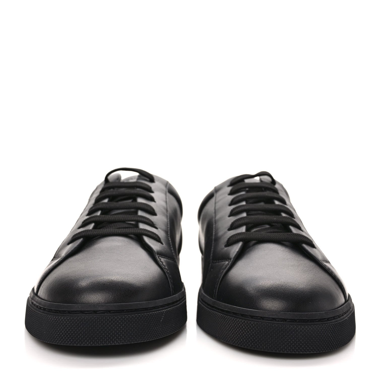 Fendi Vitello Karligraphy Embossed Low Top Sneakers 8 Black 2 of 8