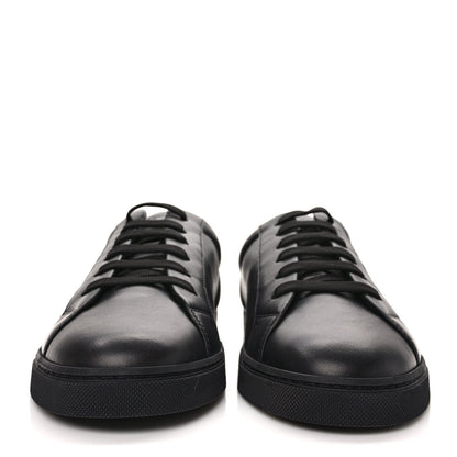 Fendi Vitello Karligraphy Embossed Low Top Sneakers 8 Black 2 of 8