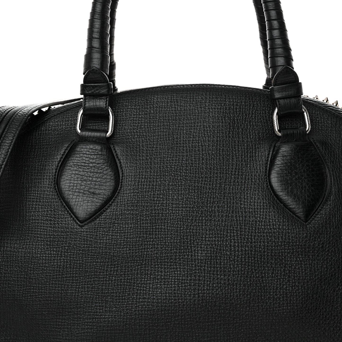 Calfskin Panettone Spiked Large Ranch Black