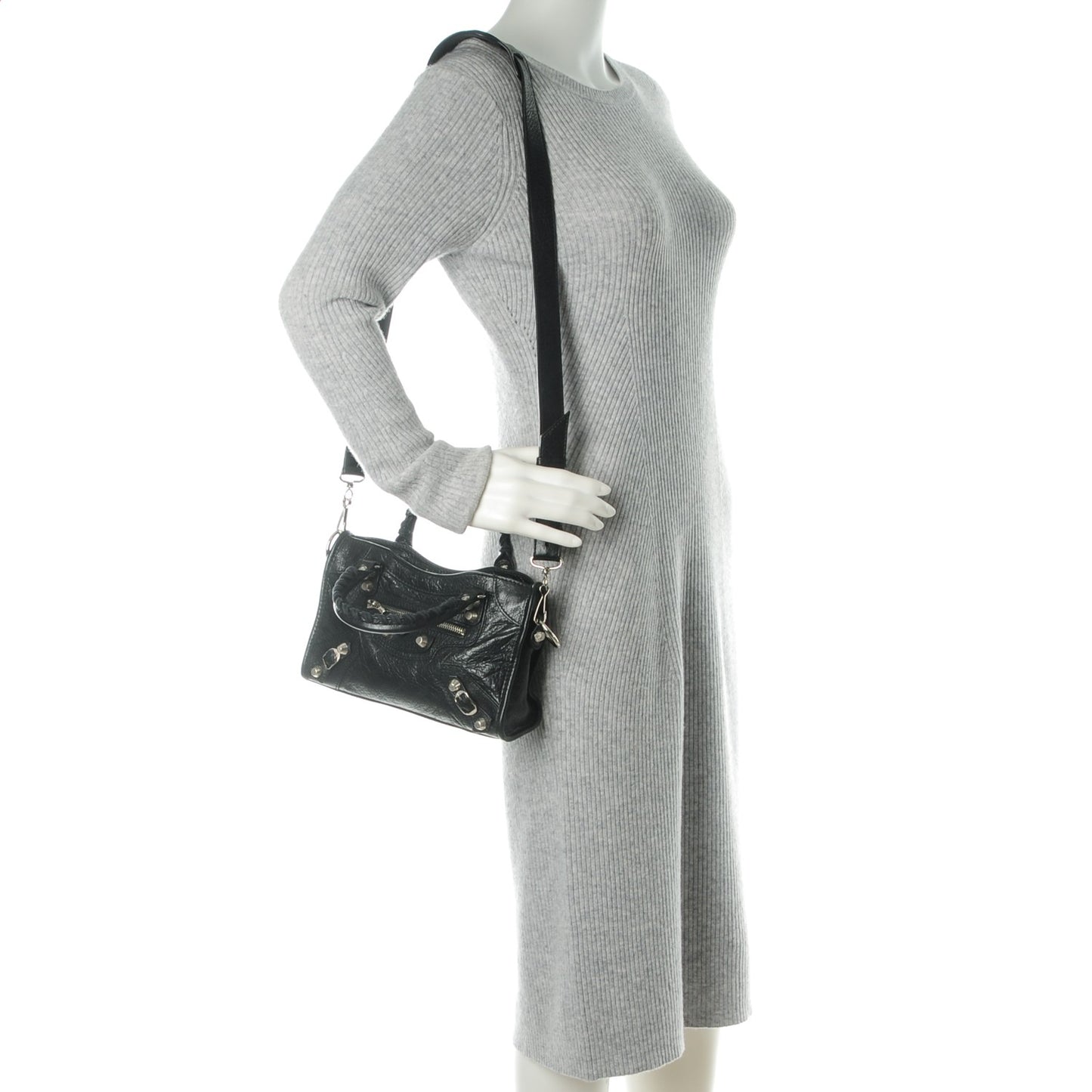 Agneau Giant 12 Silver Hardware Mini City Black
