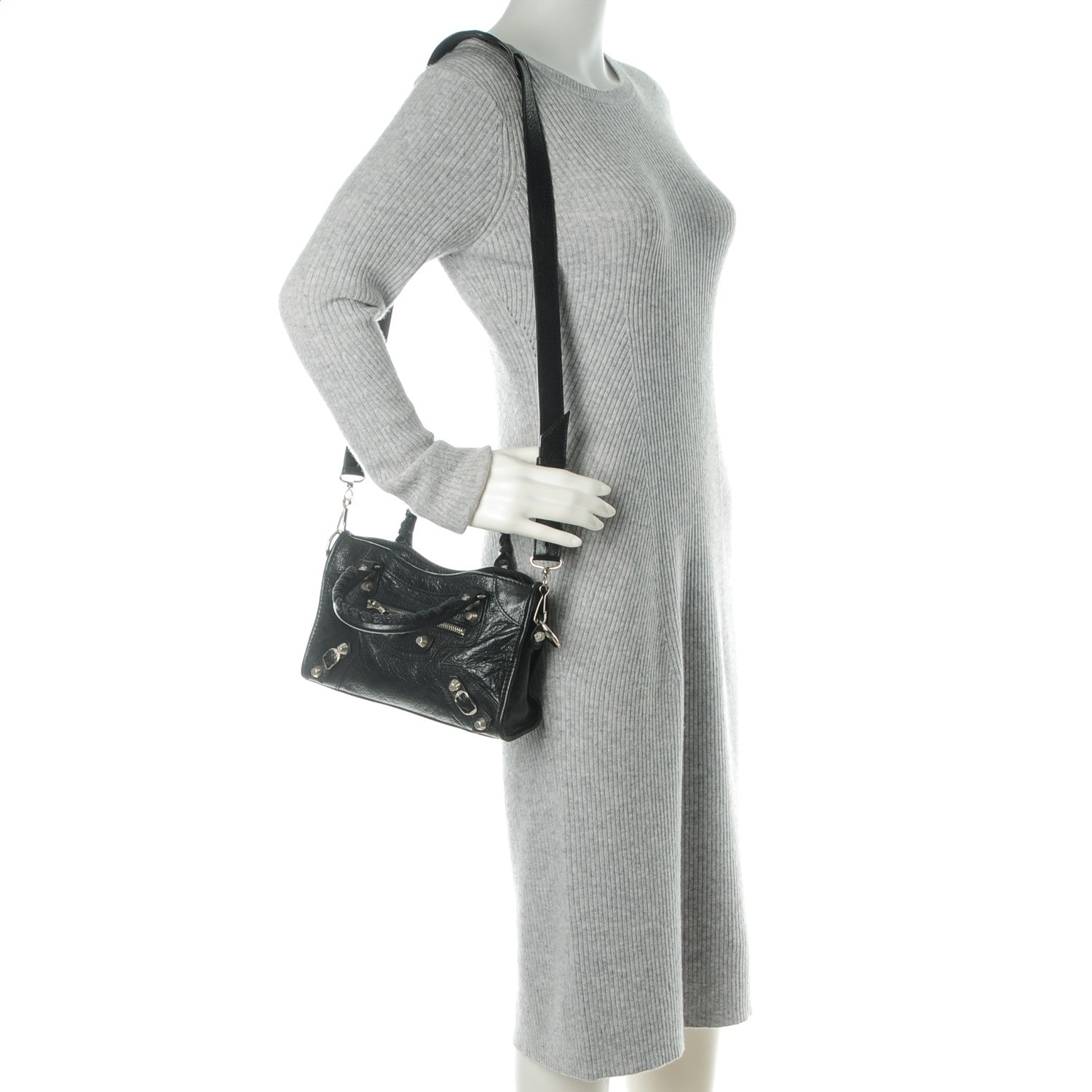 Balenciaga Agneau Giant 12 Silver Hardware Mini City Black 2 of 7