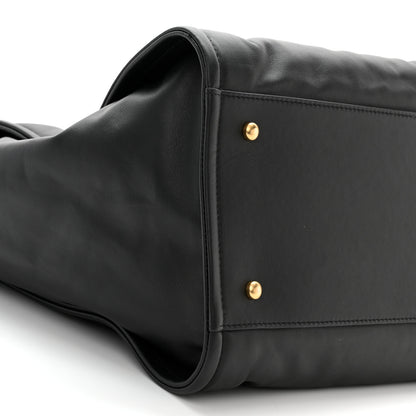 Chanel Calfskin Embossed Medium Deauville Tote Black 10 of 11