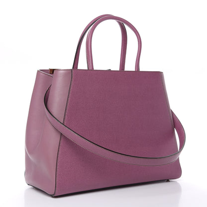 Fendi Vitello Elite Flamingo Regular 2Jours Tote Lilla Glicine 3 of 9