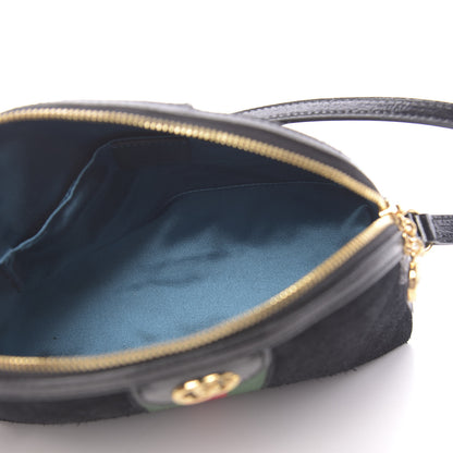 Gucci Suede Patent Web GG Small Ophidia Dome Shoulder Bag Black 5 of 10
