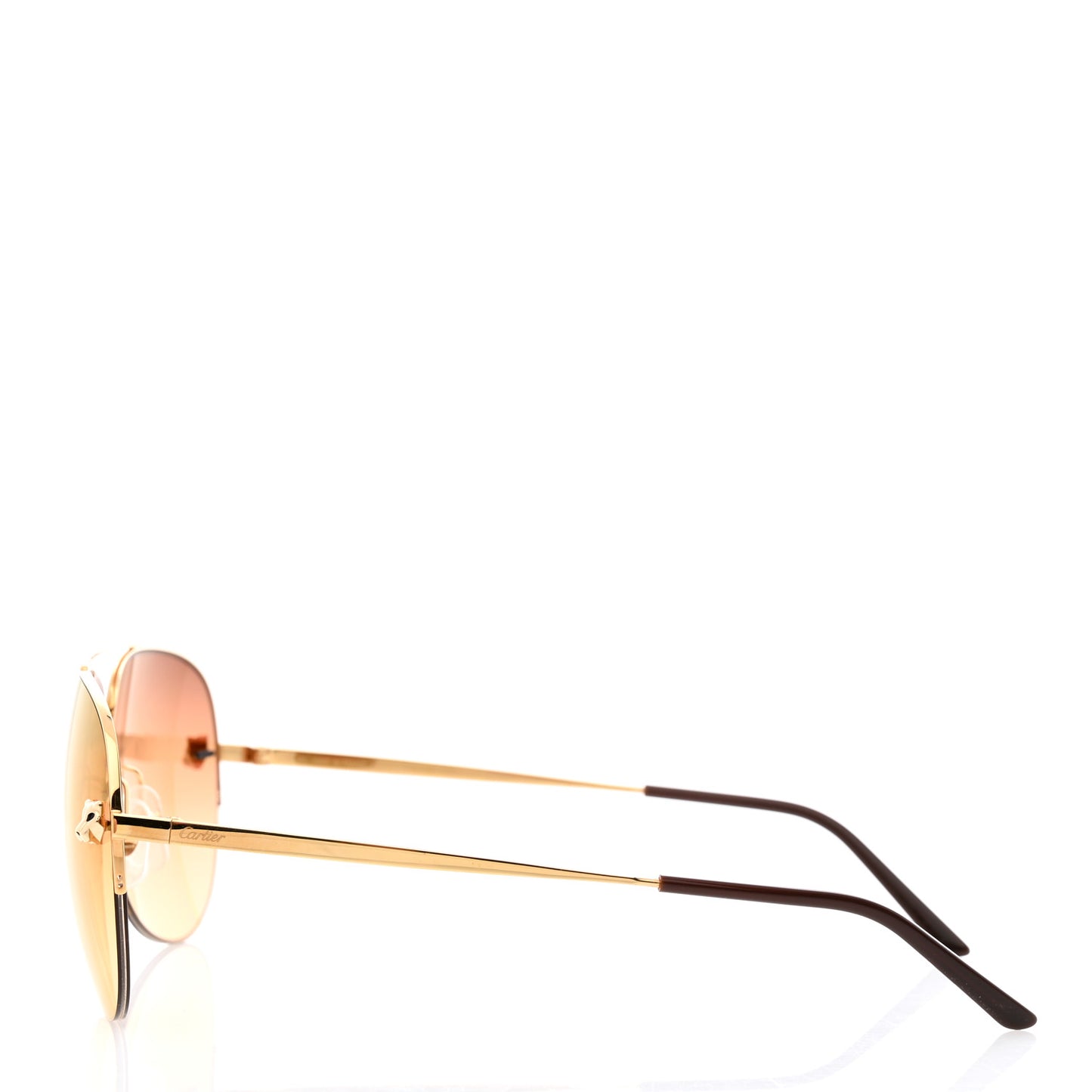 Santos de Cartier Aviator Sunglasses CT0065S Gold