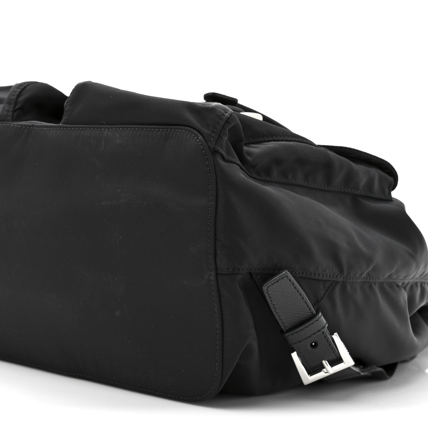 Prada Re-Nylon Vela Saffiano Medium Backpack Black 9 of 10