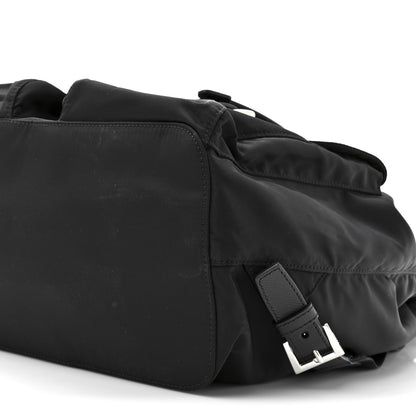 Prada Re-Nylon Vela Saffiano Medium Backpack Black 9 of 10