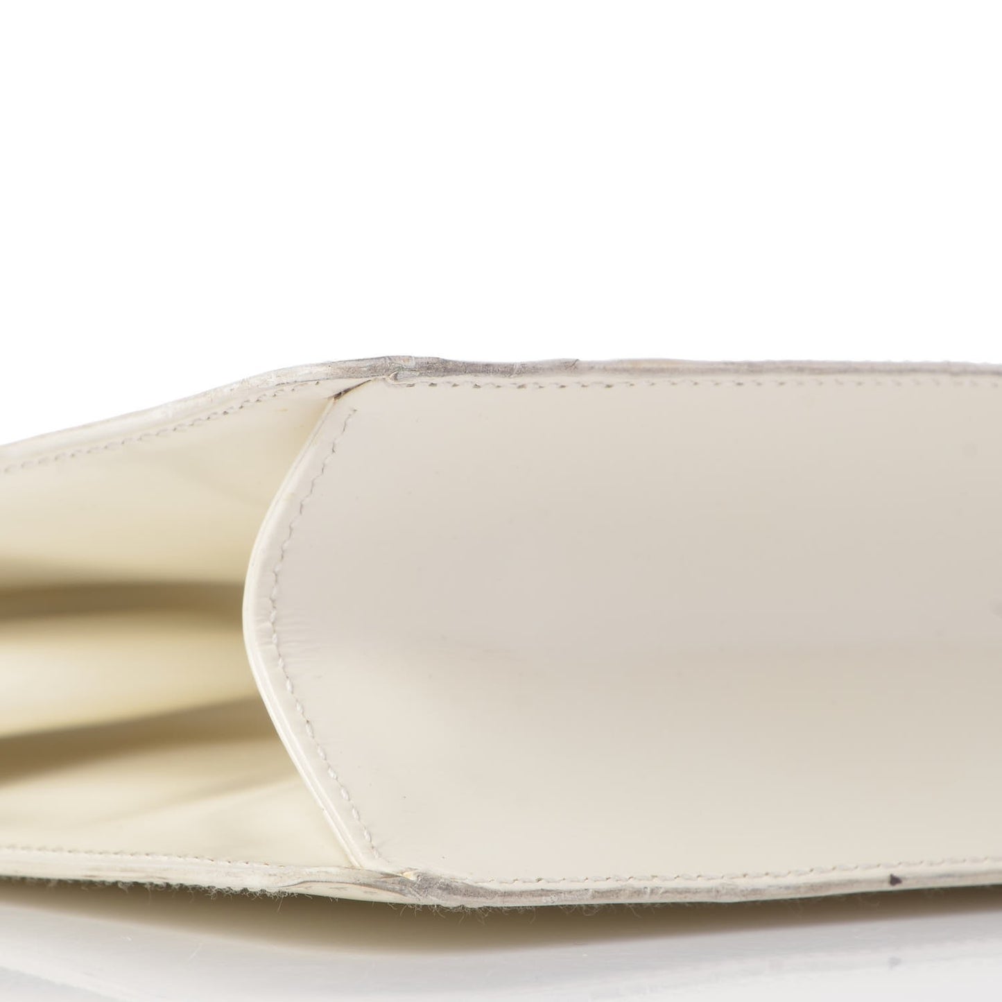 Calfskin Framed Evening Bag White