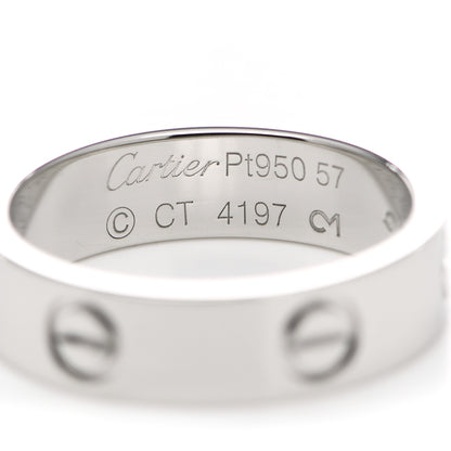 Cartier Platinum 5.5mm LOVE Ring 57 8 4 of 5