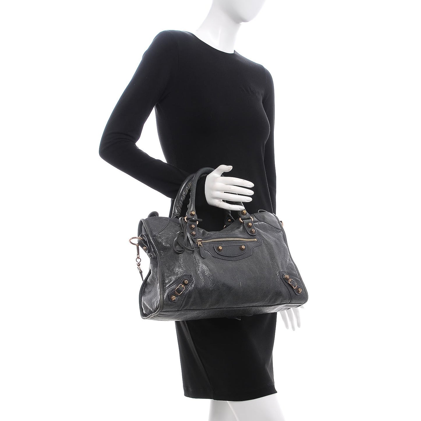 Agneau Giant 12 Rose Gold Hardware City Anthracite