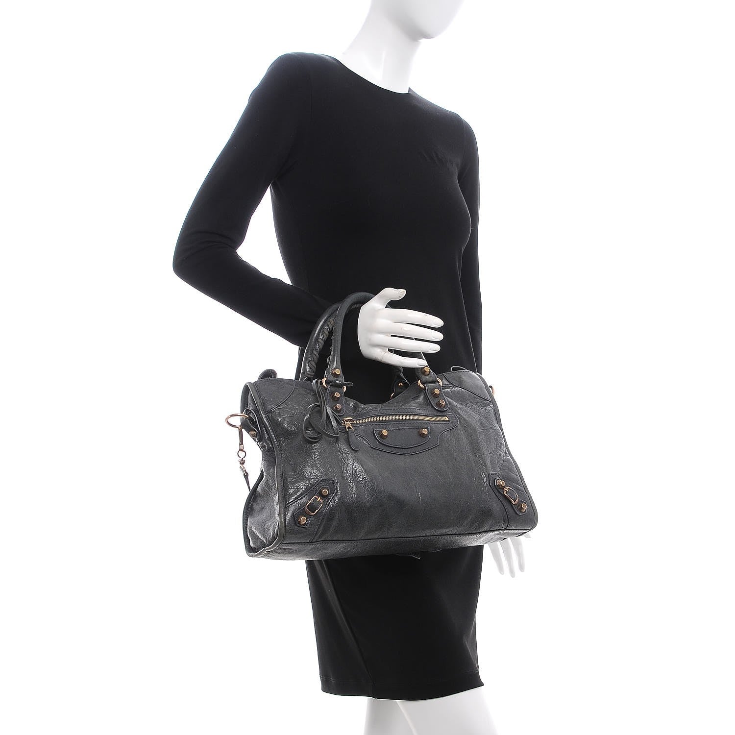 Balenciaga Agneau Giant 12 Rose Gold Hardware City Anthracite 3 of 10