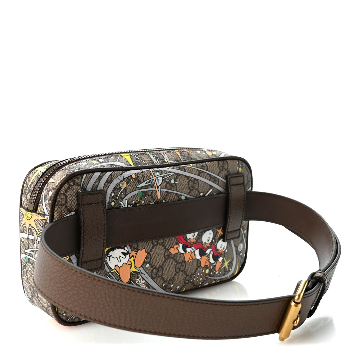 X DISNEY GG Supreme Monogram Donald Duck Small Interlocking G Belt Bag 85 34 Beige Multicolor New Acero