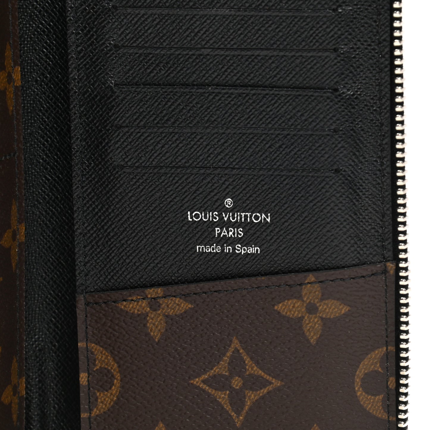 Monogram Macassar Vertical Zippy Wallet