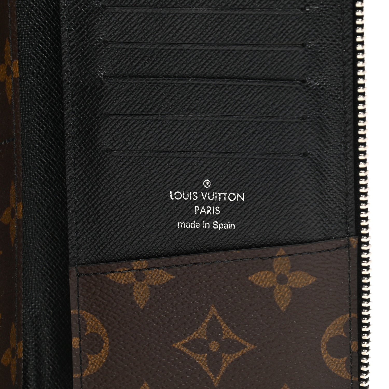 Louis Vuitton Monogram Macassar Vertical Zippy Wallet 6 of 8