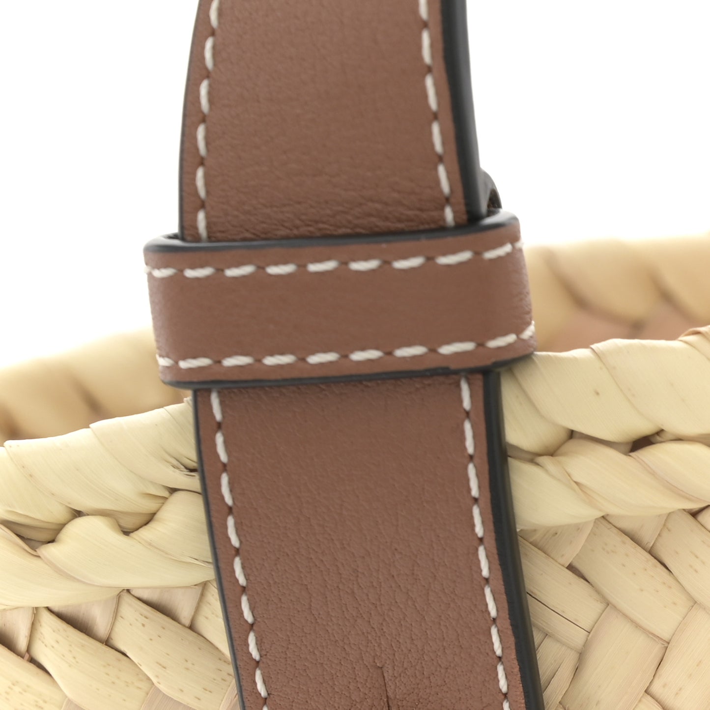 Raffia Small Basket Tote Bag Natural Tan