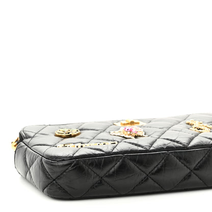 Chanel Aged Calfskin Lucky Charms 2.55 Reissue Small Clutch With Chain Black 12 of 13