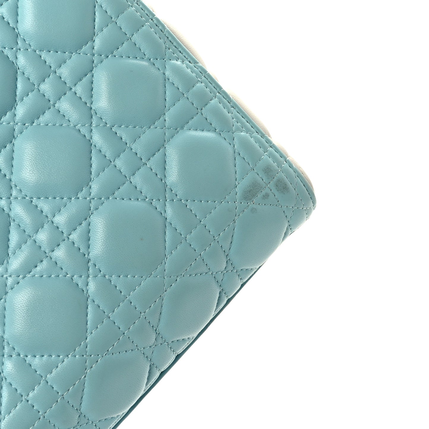 Lambskin Cannage Medium Tri-Color Lady Dior Blue Green