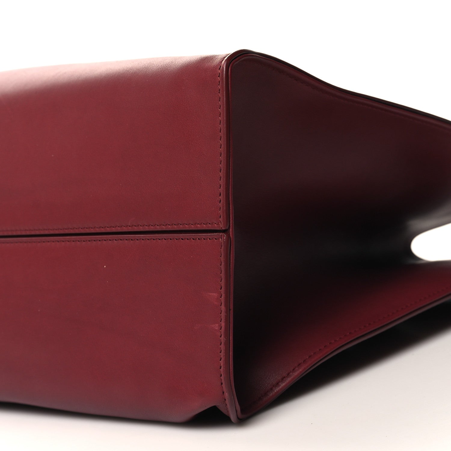 The Row Polished Saddle Calfskin Alexia Bag Amaranto 10 of 11