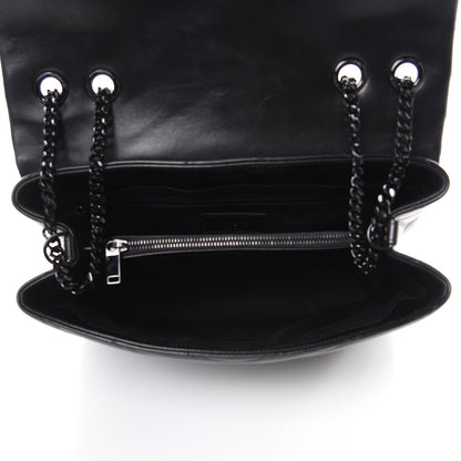 Saint Laurent Calfskin Y Quilted Monogram Medium Loulou Chain Satchel Black 5 of 11