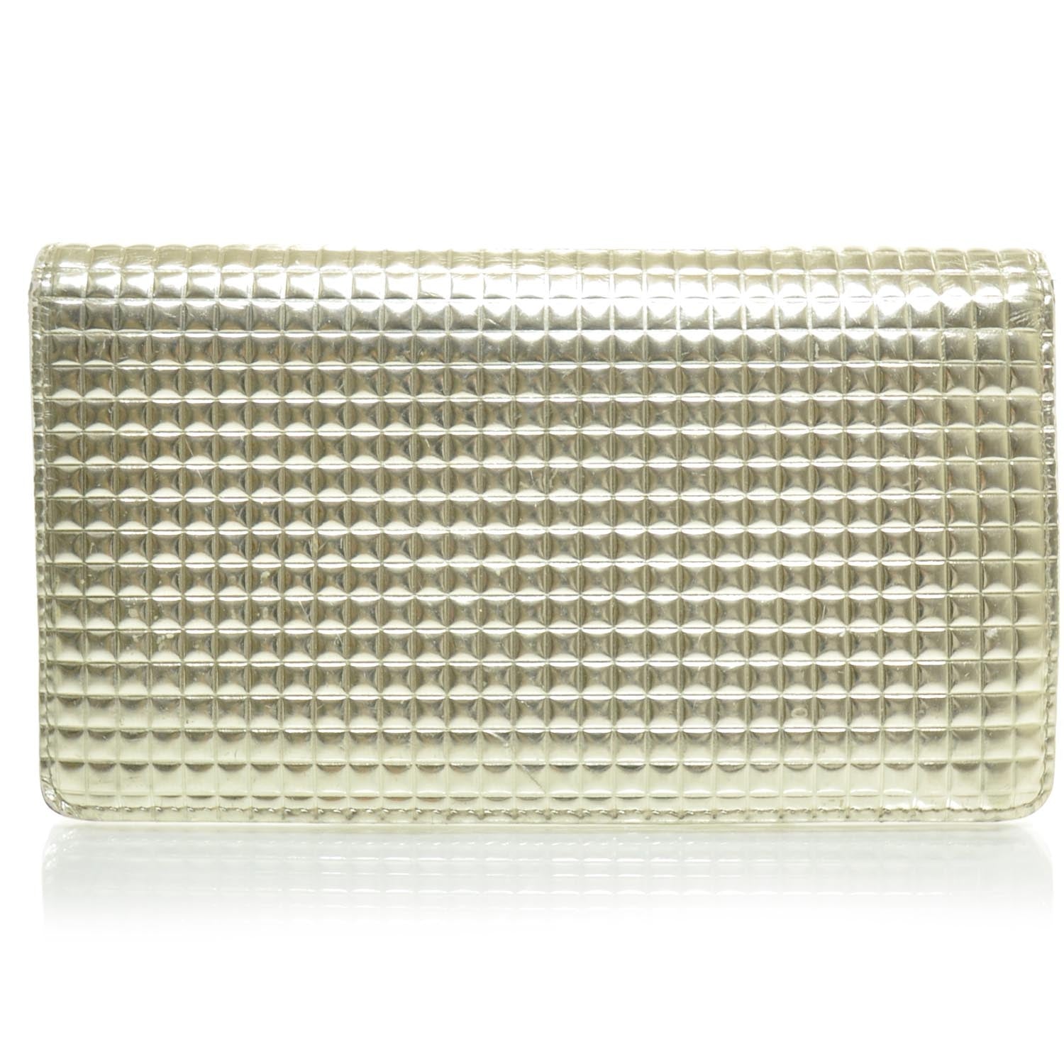 Chanel Leather Large CC Wallet Metallic Gold 2 of 10