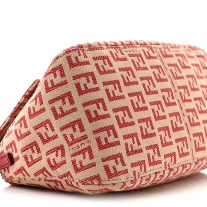Fendi Zucchino Vitello Mini Mama Baguette Beige Rosso 9 of 13