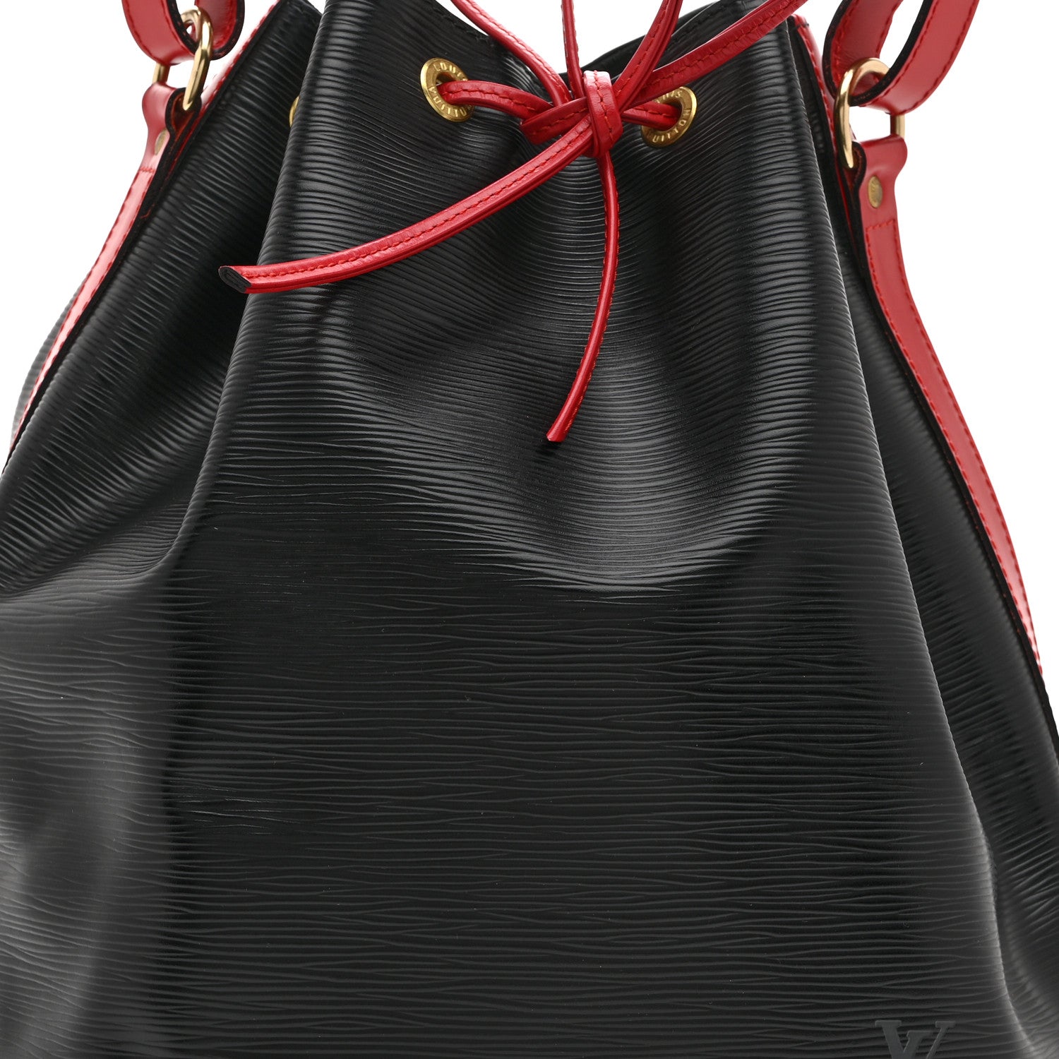 Louis Vuitton Epi Bi-Color Noe Castillan Red Black 5 of 10