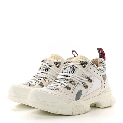 Gucci X SEGA Mesh Calfskin Suede Womens Flashtrek Sneakers 36 Great White 3 of 9