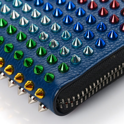 Christian Louboutin Calfskin Paris Panettone Spiked Zip Around Wallet Multicolor 8 of 12