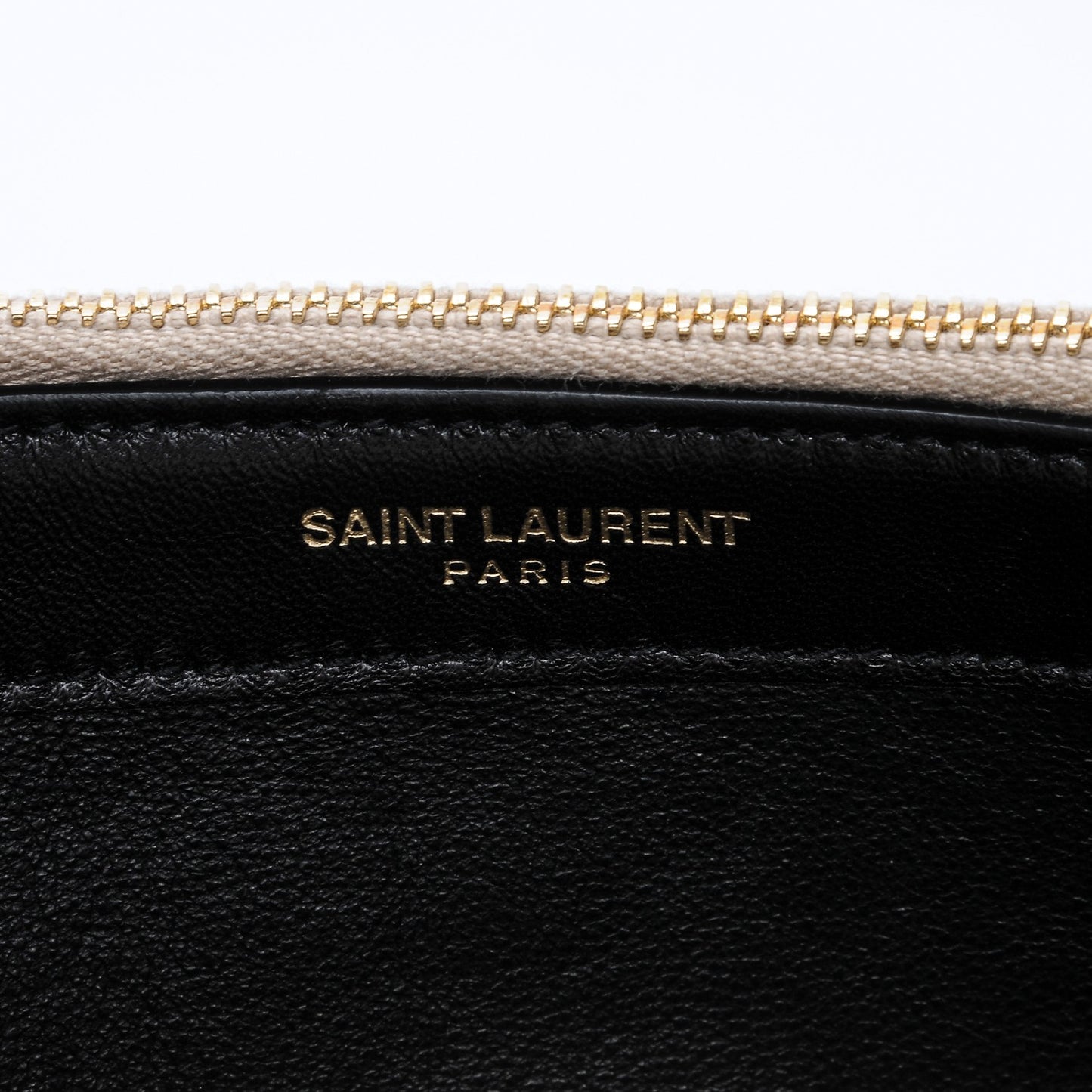 Metallic Fabric Monogram Envelope Chain Wallet Champagne