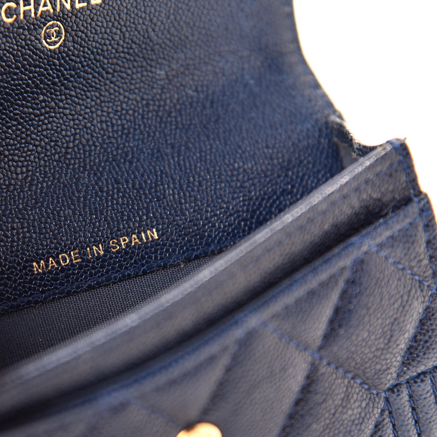 Chanel Caviar Quilted Boy Flap Card Holder Blue 7 of 8