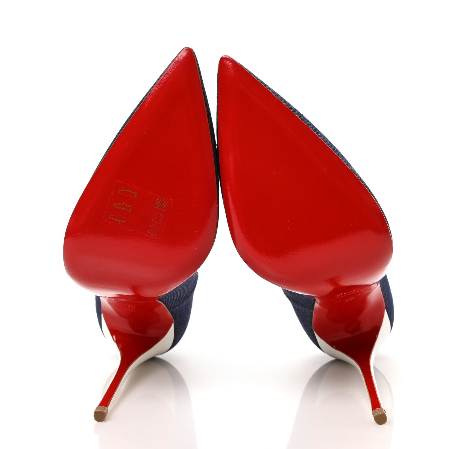 Christian Louboutin Denim Jazz Calf So Kate 120 Pumps 36 Blue White 5 of 8