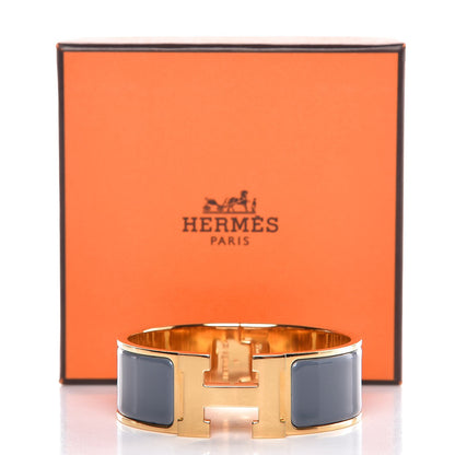 Hermes Enamel Wide Clic Clac H Bracelet PM Slate 5 of 5