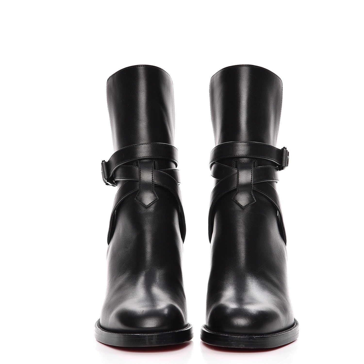 Christian Louboutin Calfskin Karistrap 70 Ankle Boots 34.5 Black 4 of 8