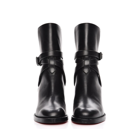 Christian Louboutin Calfskin Karistrap 70 Ankle Boots 34.5 Black 4 of 8