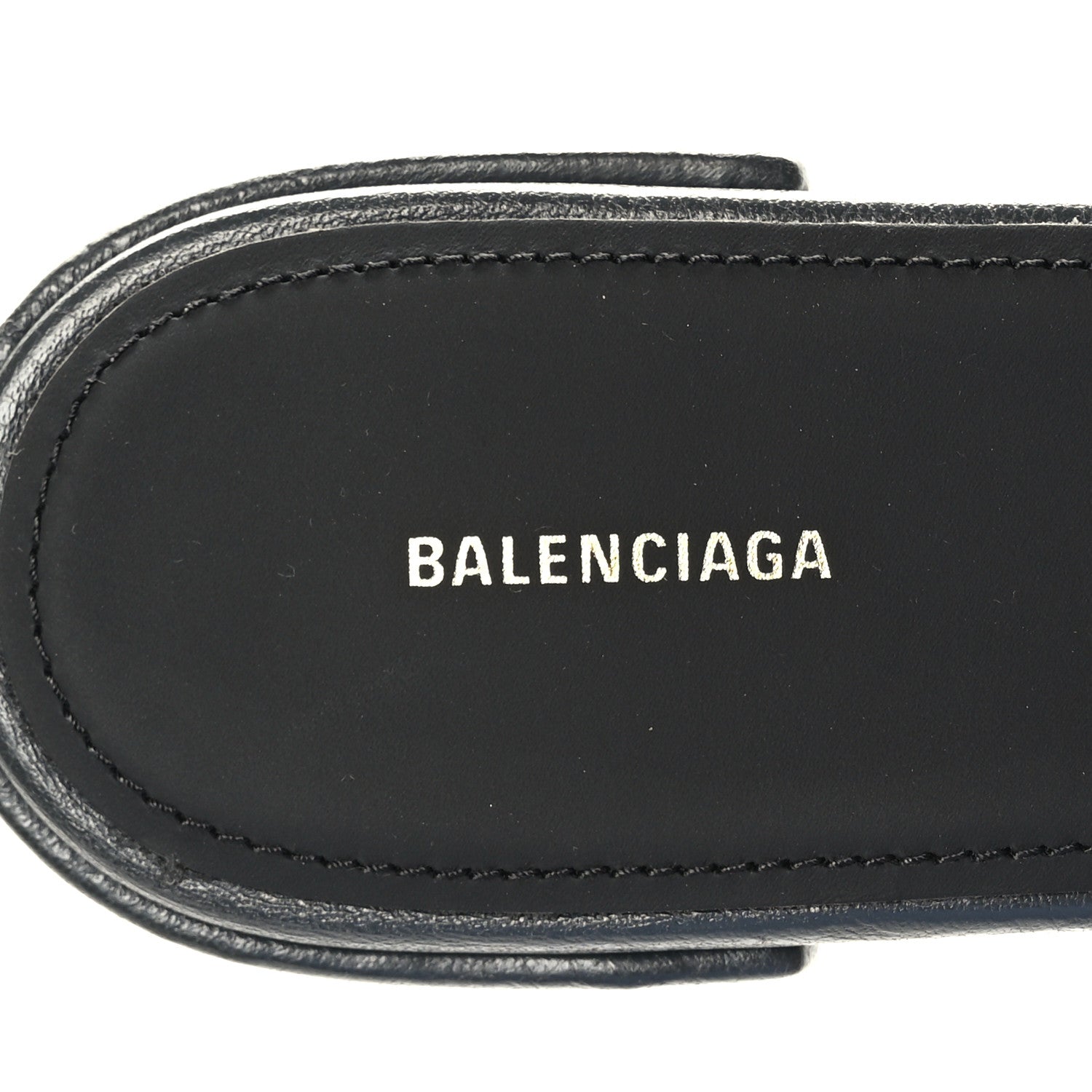 Balenciaga Agneau Lambskin Giant Gold Hardware Flat Sandals 36 Grey 8 of 9