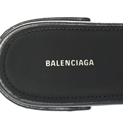 Balenciaga Agneau Lambskin Giant Gold Hardware Flat Sandals 36 Grey 8 of 9