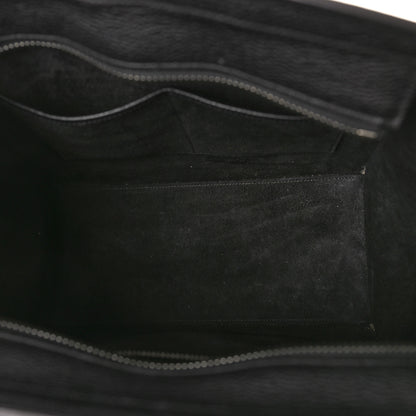 Celine Drummed Calfskin Micro Luggage Black 5 of 9
