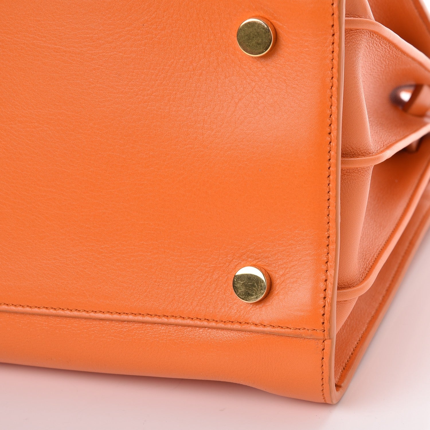 Saint Laurent Calfskin Small Sac De Jour Mandarine 11 of 13