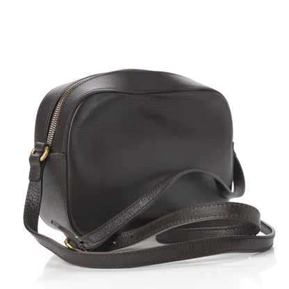 Gucci Textured Calfskin Web Small Webby Bee Shoulder Bag Brown Coffee 2 of 11