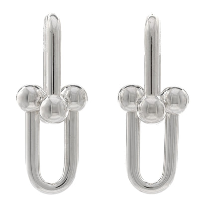 Tiffany Sterling Silver Extra Large HardWear Link Earrings 1 of 4