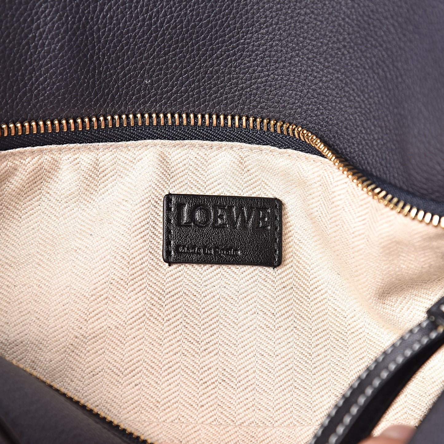 Calfskin Medium Puzzle Bag Midnight Blue Black