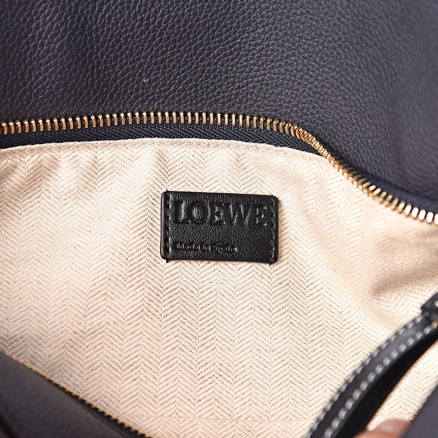 Loewe Calfskin Medium Puzzle Bag Midnight Blue Black 6 of 10