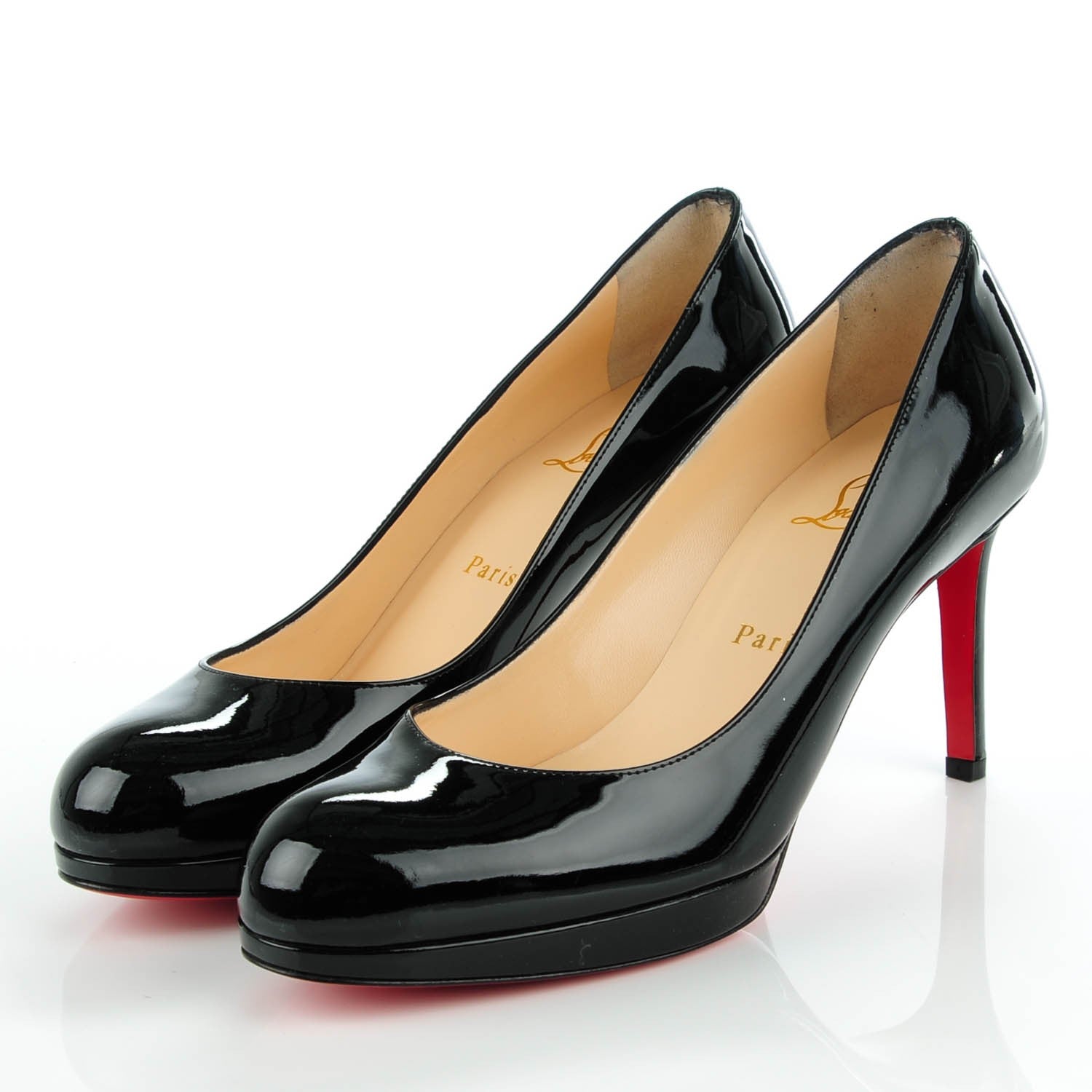 Christian Louboutin Patent New Simple 70 Pumps 39 Black 3 of 7